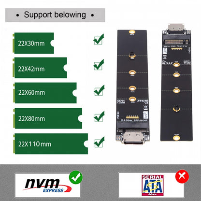 Oculink SFF-8612 SFF-8611 to M.2 NGFF M-Key to NVME PCIe SSD 2230 2280 22110 SSD PCBA Adapter for Mainboard