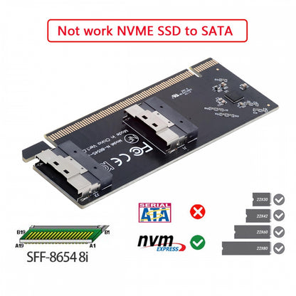 Low Profile Slimline Dual SFF-8654 8X 74Pin to PCIE 16X Express 3.0 PCIE4.0 Raid Card VROC Raid0 Hyper Adapter