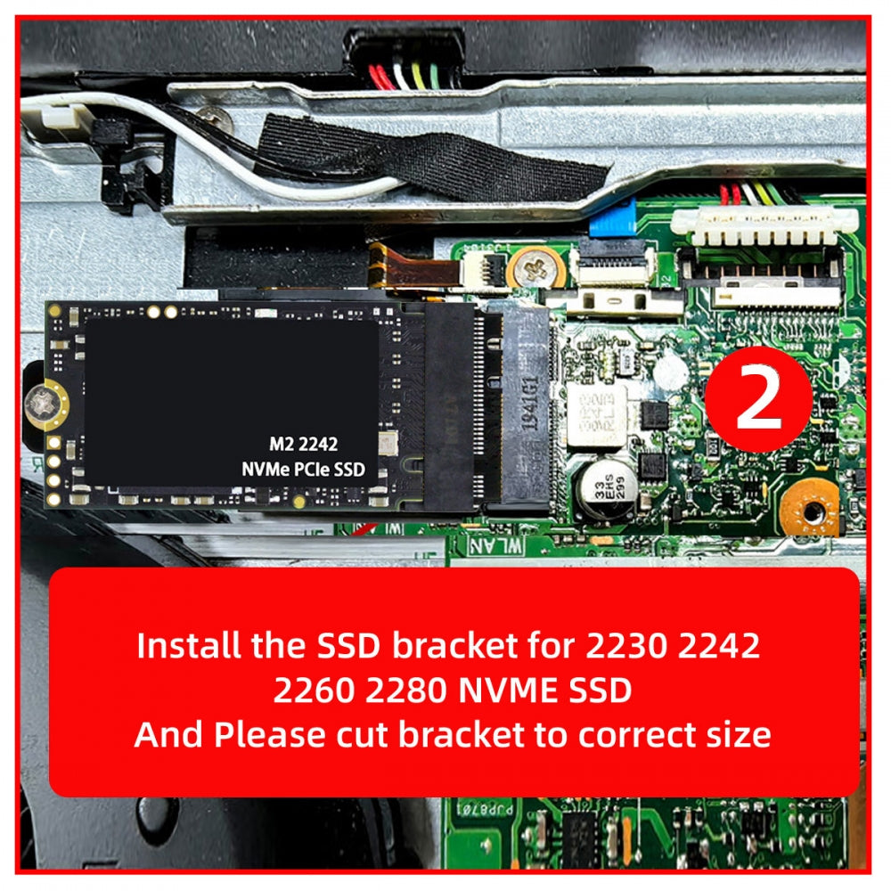2230 NGFF A+E-Key Male to NVME M-key Female Extension Adapter for Laptop Mainboard SSD 2230 2242