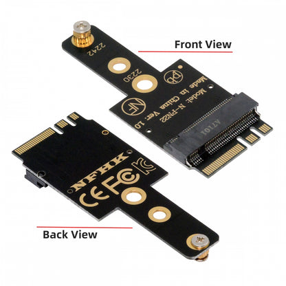 2230 NGFF A+E-Key Male to NVME M-key Female Extension Adapter for Laptop Mainboard SSD 2230 2242