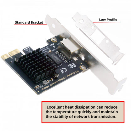 2500Mbps 2.5Gbps to PCI-E PCI Express 1x GBE Gigabit 1000Mbps Ethernet Network LAN Cable Adapter for Desktop Motherboard