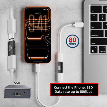5pcs/lot USB5.0 80Gbps Female to Female Extension Adapter with 240W 16K 8K 5K Compatible with USB4.0 Thunderbolt3/4/5