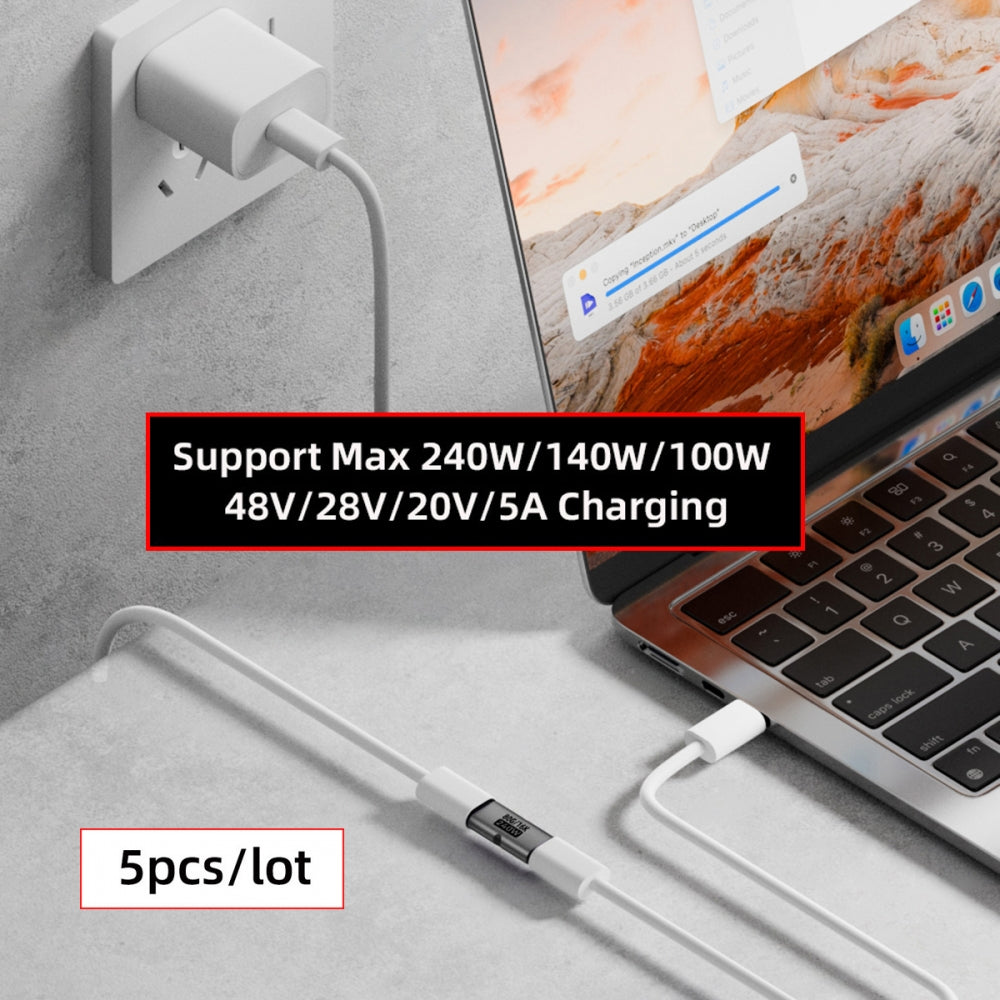 5pcs/lot USB5.0 80Gbps Female to Female Extension Adapter with 240W 16K 8K 5K Compatible with USB4.0 Thunderbolt3/4/5