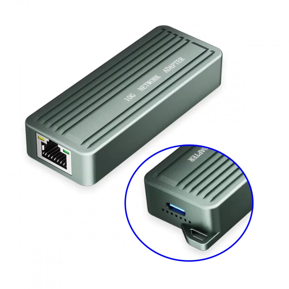 USB-C Type-C USB4 USB3.2 Gen2 to 10Gbps GBE Gigabit 10000Mbps 5Gbps 2.5Gbps Ethernet Network LAN Cable Adapter RTL8159 for Desktop Laptop NAS