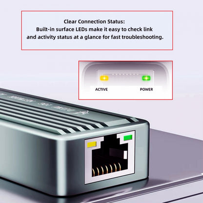 USB-C Type-C USB4 USB3.2 Gen2 to 10Gbps GBE Gigabit 10000Mbps 5Gbps 2.5Gbps Ethernet Network LAN Cable Adapter RTL8159 for Desktop Laptop NAS