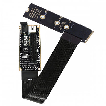 M.2 NGFF NVMe M-Key Right Angled Type 90 Degree to PCI-E X1 X4 X8 X16 Cable Graphics Card Extension Adapter PCI-Express for M2 2260 2280