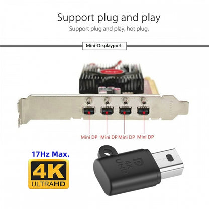 CY Mini-DP Virtual Display Adapter Mini Displayport Dummy Plug Headless Ghost Emulator 4K@17hz Black