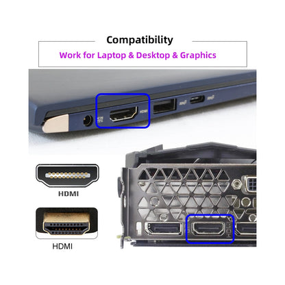 Silver CY Virtual Display Adapter 4K HDMI 1.4 Male to Female Extension DDC EDID Dummy Plug Headless Ghost Display Emulator HDTV 4K@60Hz