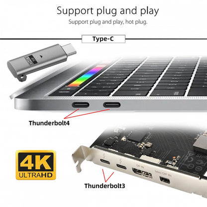 Silver CY Virtual Display Adapter USB4.0 USB5.0 USB-C Type-C DDC EDID Dummy Plug Headless Ghost Display Emulator 4K@60Hz Compatible with Thunderbolt3/4/5