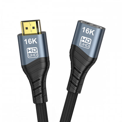 16K 8K UHD HDMI 2.2 Version Type-A Male to HDMI Female Extension HDTV Cable for HDTV Desktop Laptop Monitor