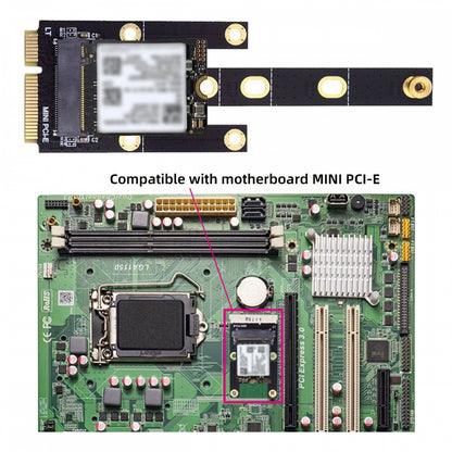 Mini PCI-E Riser Card to NVME M.2 NGFF Key-M NVME SSD Adapter Compatible with NAS Industrial Control Motherboard