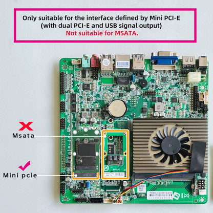 Mini PCI-E Riser Card to NVME M.2 NGFF Key-M NVME SSD Adapter Compatible with NAS Industrial Control Motherboard