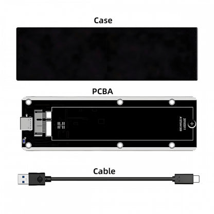 USB3.0 Type-C 5Gbps to 12+6Pin Mobile Box USB-C Enclosure for MAC Air Pro 2010 2011 SSD Portable Case