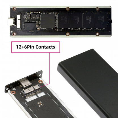 USB3.0 Type-C 5Gbps to 12+6Pin Mobile Box USB-C Enclosure for MAC Air Pro 2010 2011 SSD Portable Case