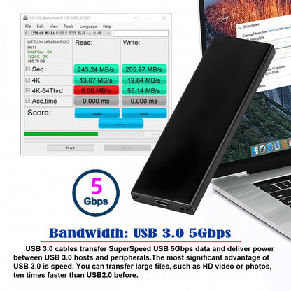 USB3.0 Type-C 5Gbps to 17+7Pin Mobile Box USB-C Enclosure for MAC Air Pro Retina 2012 SSD Portable Case