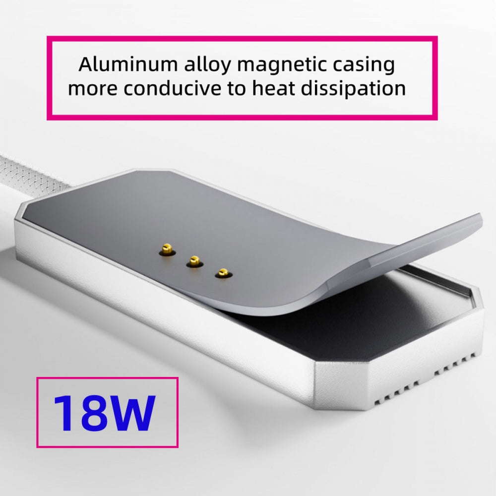 USB-C to Magnetic Charge Cable Compatible with iPad Air 10.9" & 11" (M2 M3 2020-2025) Pro 11" (2018-2022) 18W Fast Charging Smart Connector Alloy Charging 2-Meters