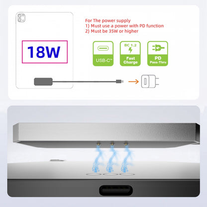 USB-C to Magnetic Charge Cable Compatible with iPad Air 10.9" & 11" (M2 M3 2020-2025) Pro 11" (2018-2022) 18W Fast Charging Smart Connector Alloy Charging 2-Meters