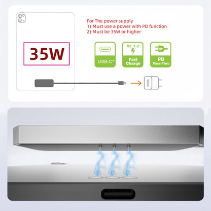 USB-C to Magnetic Charge Cable Compatible with iPad Pro 11 & 13 (M4 M5 2024-2025) 35W Fast Charging Smart Connector Alloy Wireless Charging 2-Meters