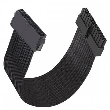 ATX3.0 24Pin Male to ATX 24pin Female Extension Power Cable Cord 30cm with Sleeve for Mainboard Motherboard Desktops PC Supply