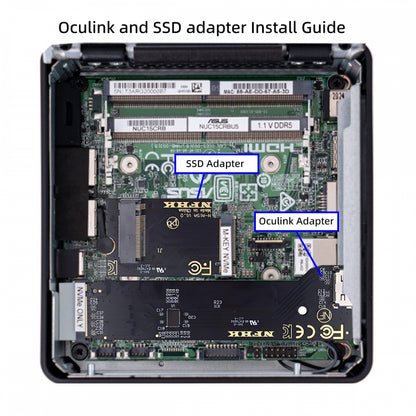 2280 PCI-E5.0 4.0 M.2 M-key NVME to Oculink SFF-8612 SFF-8611 & SSD Host Adapter with for NUC15 Pro Mini PC Computer Tall Type NUC15CRH