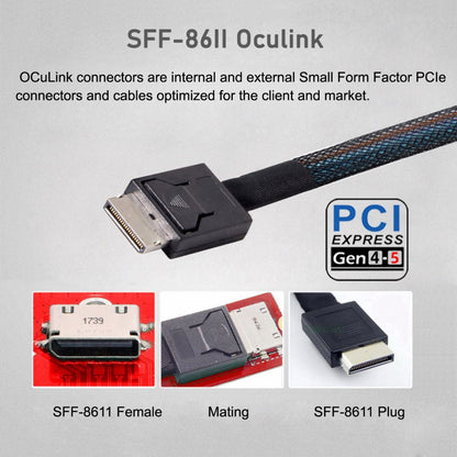 2280 PCI-E5.0 4.0 M.2 M-key NVME to Oculink SFF-8612 SFF-8611 & SSD Host Adapter with for NUC15 Pro Mini PC Computer Tall Type NUC15CRH