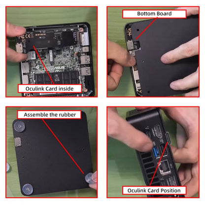 2280 PCI-E 5.0 4.0 M.2 M-key NVME to Oculink SFF-8612 SFF-8611 & SSD Host Adapter with for NUC15 Pro Mini PC Computer Slim Type NUC15CRK
