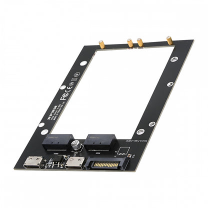 Dual SFF-8612 Oculink 4x Host to Dual Ruler 1U GEN-Z EDSFF 9.5mm 15mm 25mm Short SSD E1.S PCI-E with Heat Sink PM9A3 PM9D3 P5801X Carrier Adapter