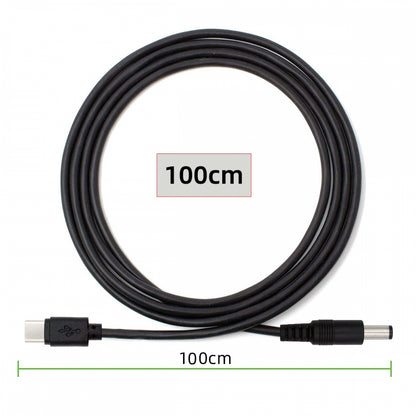 Type C USB-C Input with 5.1K Resistor to 5V DC 5.5*2.1mm Output Power Charge Cable 100cm for DC5V Desk Lamp Fan Camera
