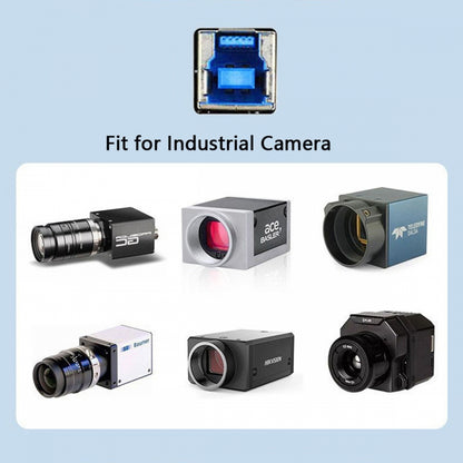 USB 3.0 Type-A Male to Type-B Thumbscrew Standard Male Mount Panel Type for Industrial Camera Robot Scanner Disk