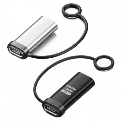 2pcs/lot USB-C 20Gbps Female to Female Extension Adapter Type-C Reversible with Lanyard Keychain 240W 8K 5K 4K