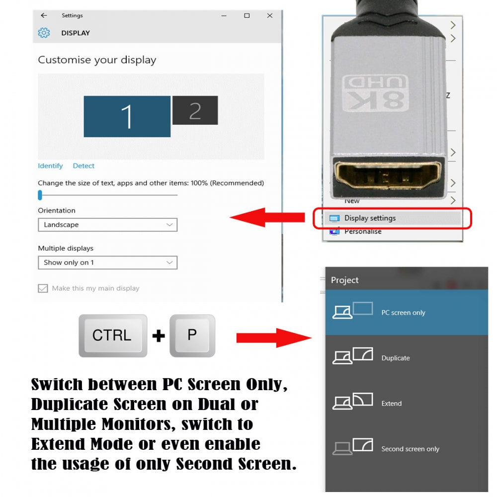 8K Type-A HDMI 2.1 Male 90 Degree Left Angled to HDMI Female Extension HDTV Cable for DV Camera Laptop Monitor