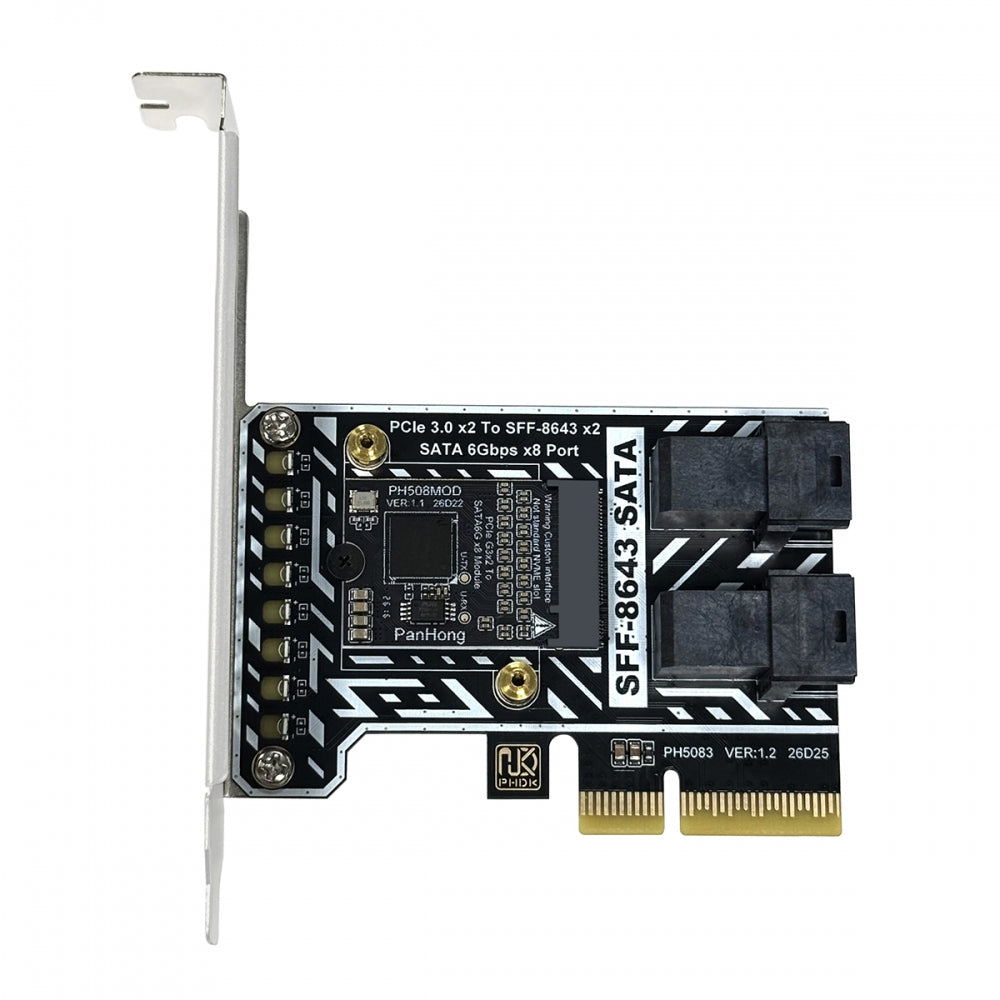PCI Express 4X PCI-E 4.0 to Dual SFF-8643 8-Ports SATA 3.0 6Gbps Adapter Converter Disk Drive Extension Card