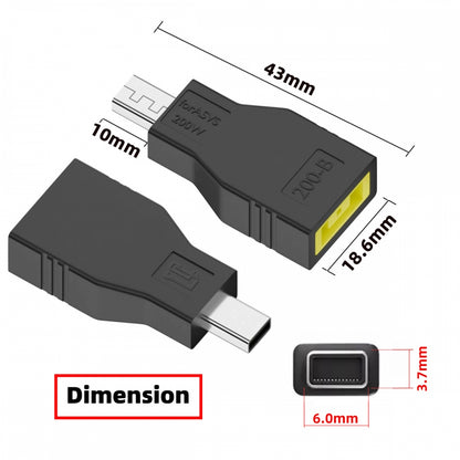 180W 200W Power Rectangle Jack Thinkpad X1 Input to Flow 14 16 Air Rectangle Plug Charge Adapter Compatible with ROG Laptop