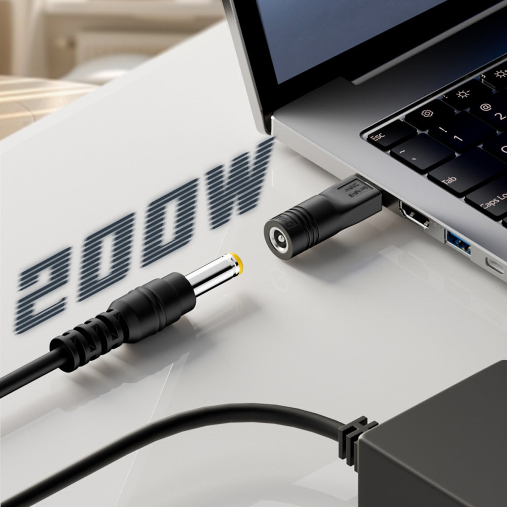 180W 200W Power DC Jack 4.5*3.0mm Input to Flow 14 16 Air Rectangle Plug Charge Adapter Compatible with ROG Laptop