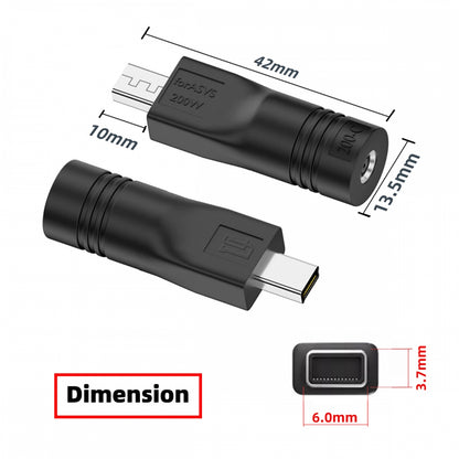 180W 200W Power DC Jack 4.5*3.0mm Input to Flow 14 16 Air Rectangle Plug Charge Adapter Compatible with ROG Laptop
