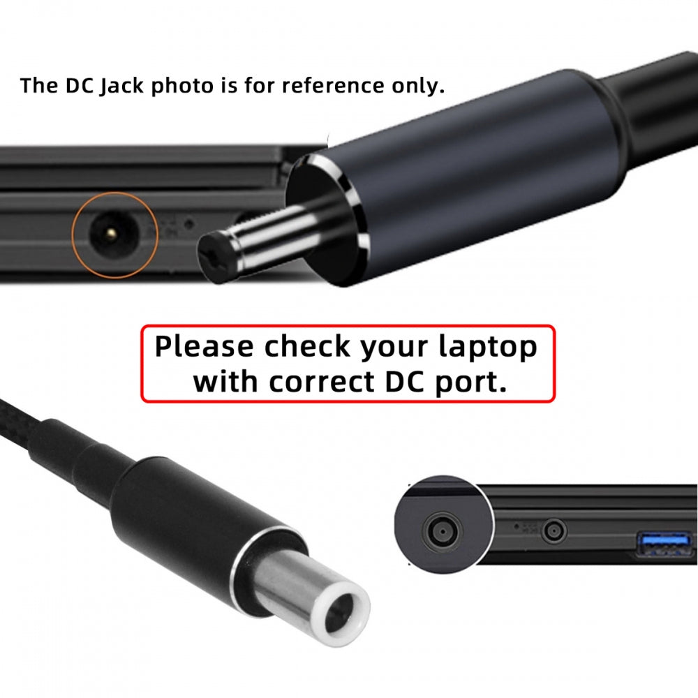 100W Type-C USB-C Female Input to DC 7.4*5.0mm Plug Output Power 20V 5A PD Charge Cable 16cm Compatible with DELL-Laptop