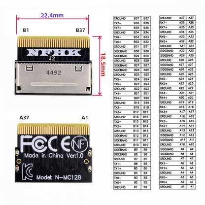 Oculink 8X Female SFF-8612 to MCIO Male 8x Mini Cool Edge IO SFF-TA-1016 SSD eGPU Data PCBA Adapter PCIe PCI-Express