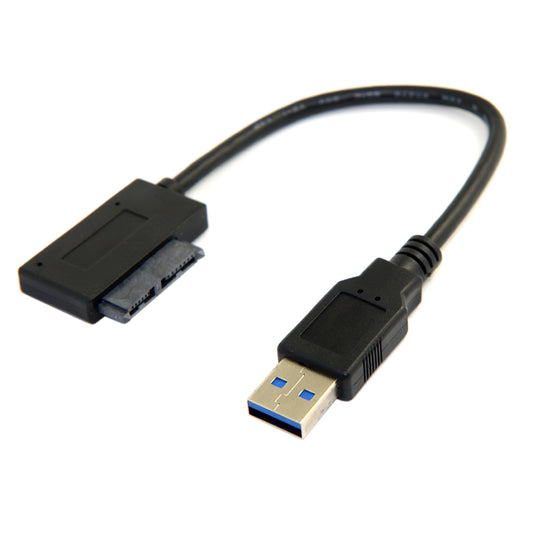 Cablecc USB 3.0 to Slimline Sata 7+6 13pin Adapter Cable for Laptop Cd DVD Rom Optical Drive