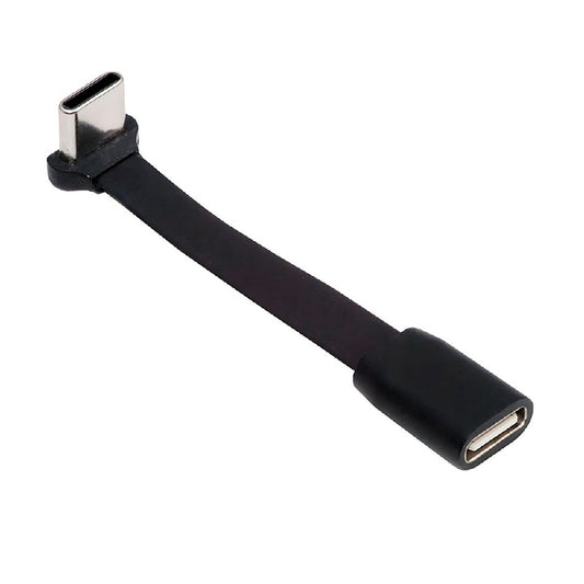 cablecc USB-C Type-C Ultra Slim Flat 65W Fast Charge Extension Power USB2.0 Data Cable Up Down Angled for Laptop Tablet Phone